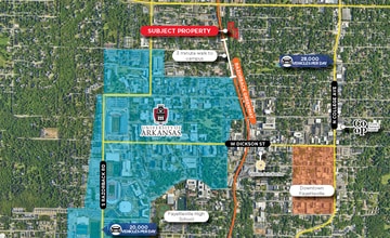 922 N Frisco Ave, Fayetteville, AR - AÉRIEN  Vue de la carte