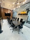 Fully integrated 14 person boardroom with dry bar