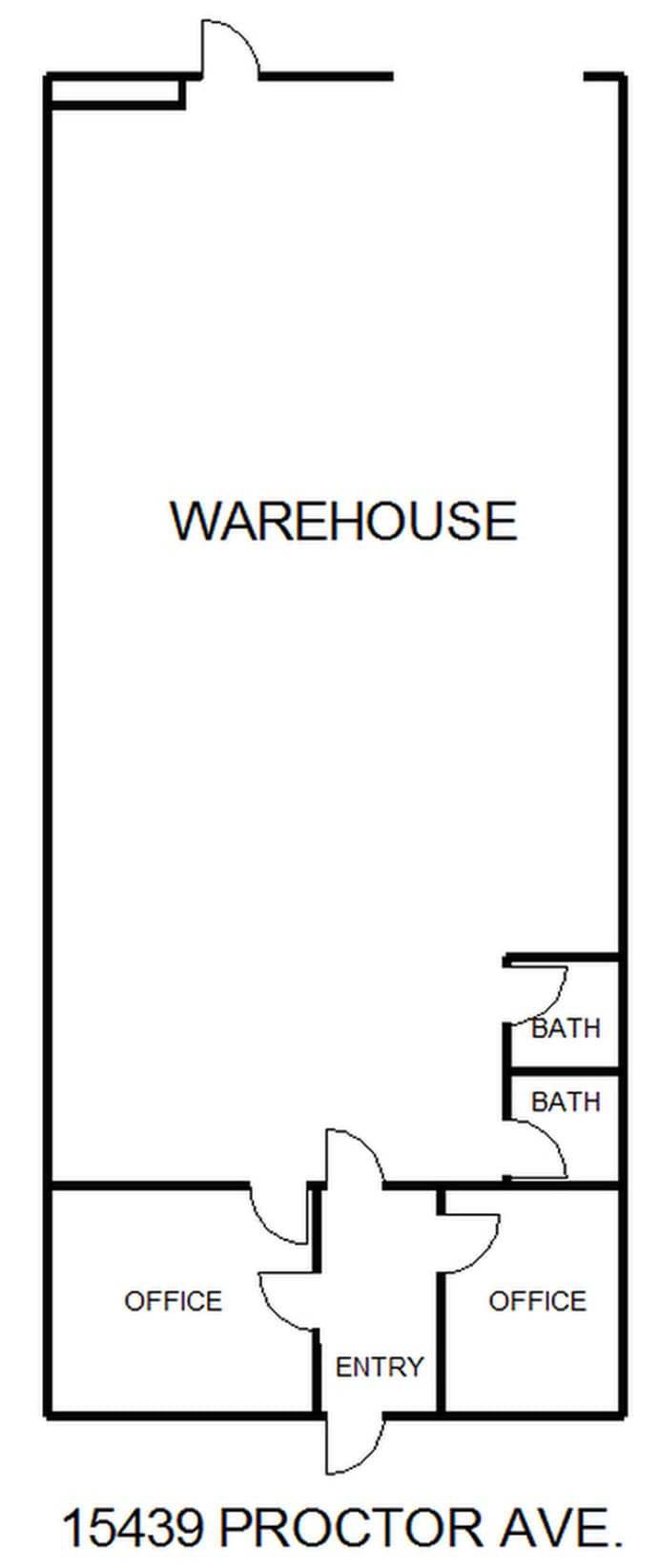 15437-15443 Proctor Ave, City of Industry, CA à louer Plan d’étage- Image 1 de 1