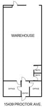 15437-15443 Proctor Ave, City of Industry, CA à louer Plan d’étage- Image 1 de 1