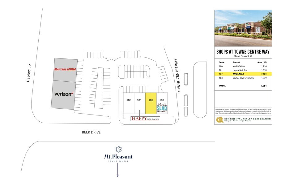 1903 N Highway 17, Mount Pleasant, SC à louer - Plan de site - Image 2 de 3