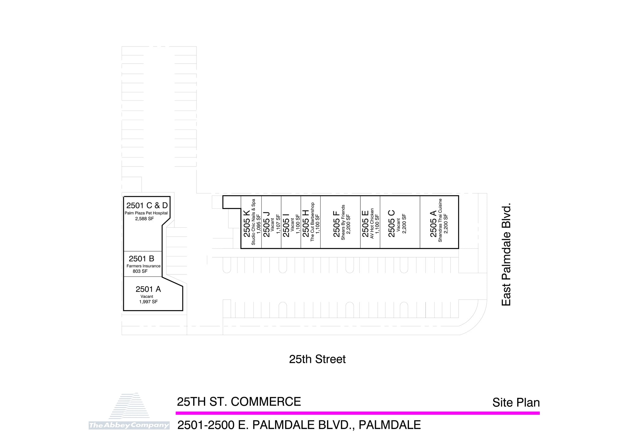 2501-2505 E Palmdale Blvd, Palmdale, CA for lease Site Plan- Image 1 of 1