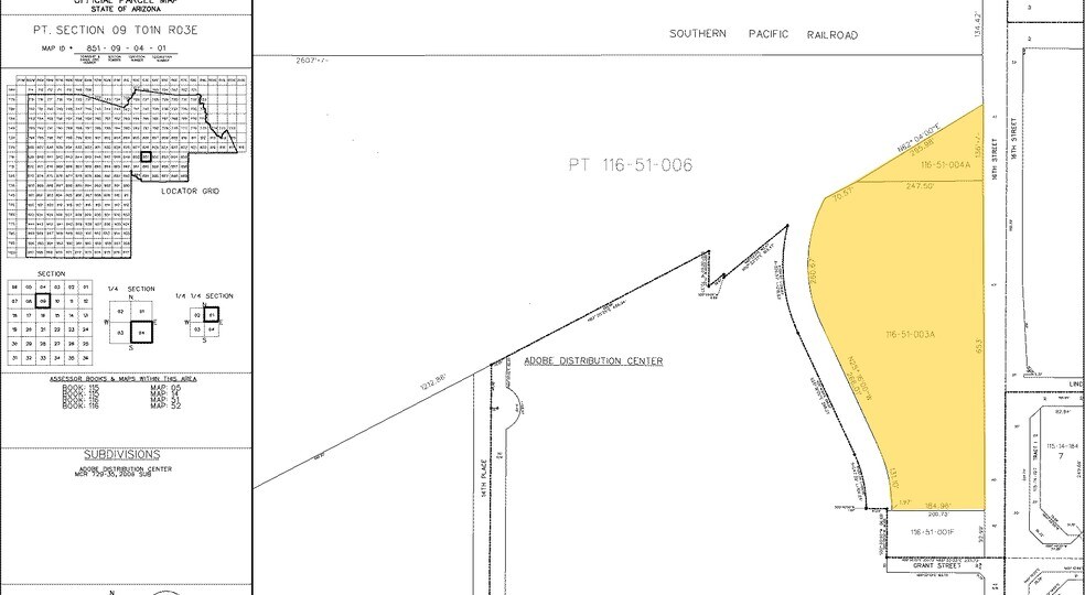 516-602 S 16th St, Phoenix, AZ à louer - Plan cadastral - Image 2 de 2