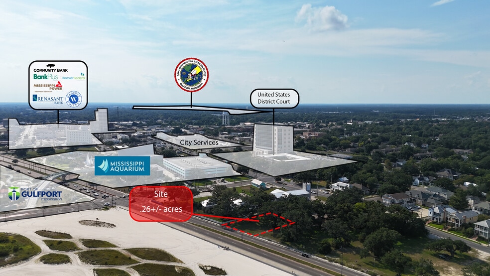 1900 Beach Blvd, Gulfport, MS for sale - Aerial - Image 1 of 2