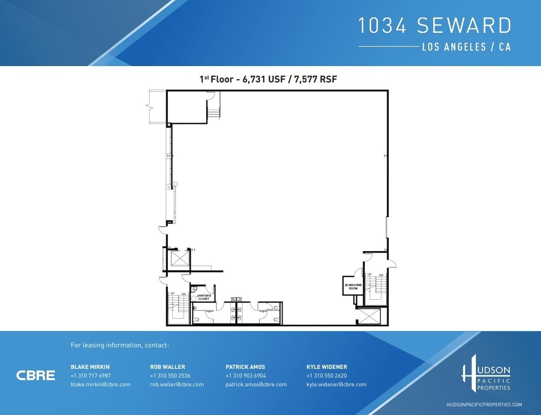 1034 Seward St, Los Angeles, CA for lease Floor Plan- Image 1 of 1