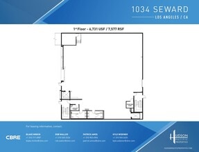 1034 Seward St, Los Angeles, CA for lease Floor Plan- Image 1 of 1