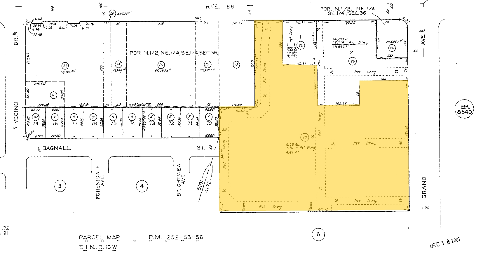 651-655 S Grand Ave, Glendora, CA à vendre Plan cadastral- Image 1 de 1