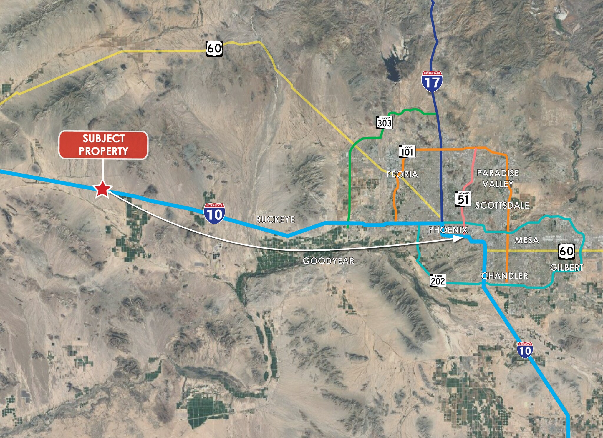 I-10, Tonopah, AZ à vendre Aérien- Image 1 de 3