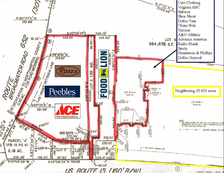 4068-4102 Lankford Hwy, Exmore, VA for sale - Plat Map - Image 2 of 9