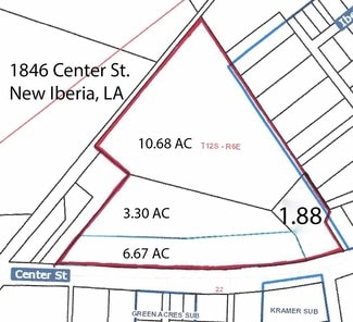 Plus de détails pour 1846 Center St, New Iberia, LA - Terrain à vendre