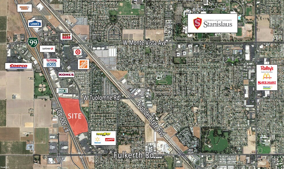 2630 W Tuolumne Rd, Turlock, CA à louer - Aérien - Image 3 de 8
