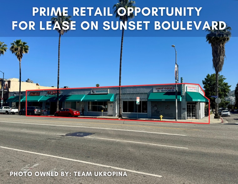 4951-4963 W Sunset Blvd, Los Angeles, CA for lease - Building Photo - Image 1 of 7