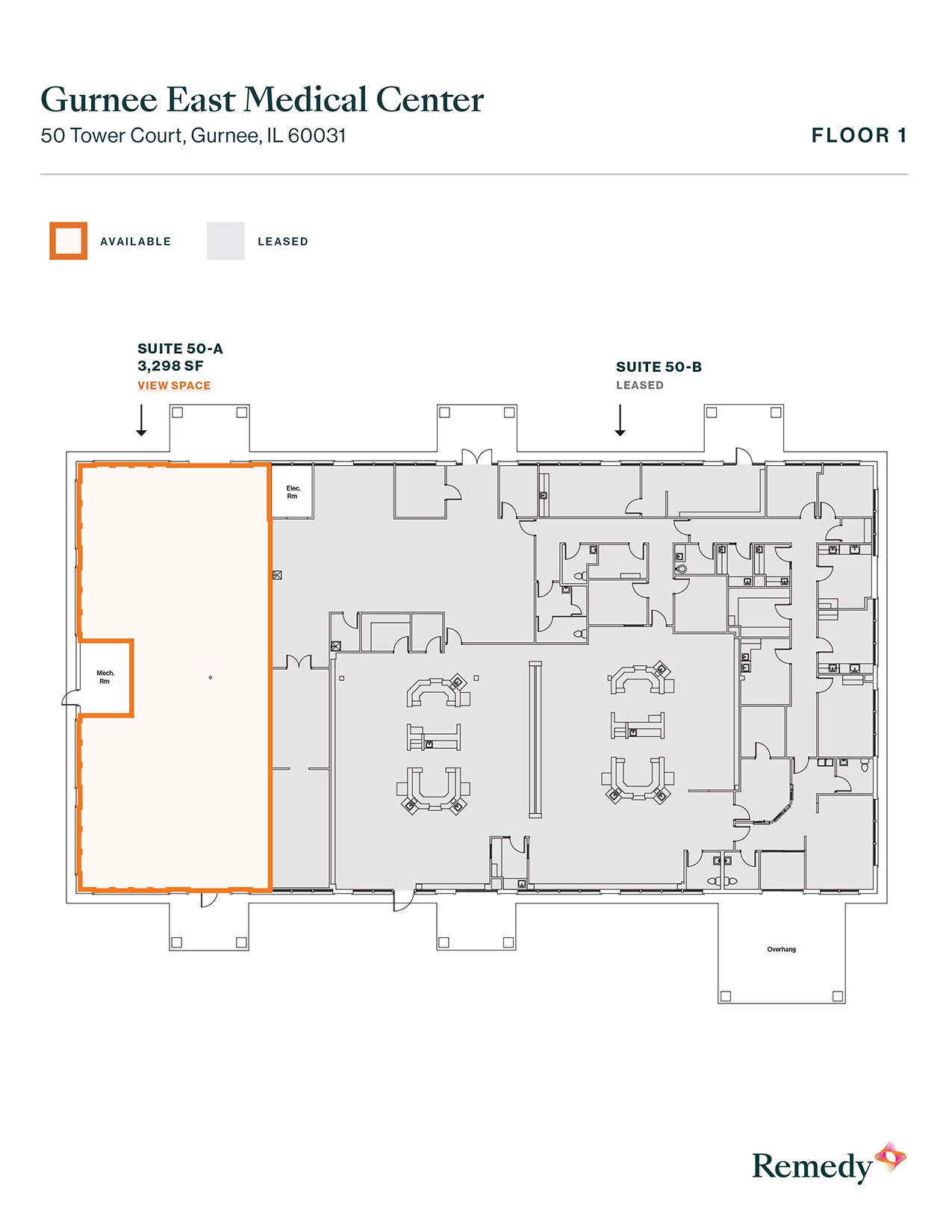 3 S Greenleaf Ave, Gurnee, IL à louer Plan d’étage- Image 1 de 1