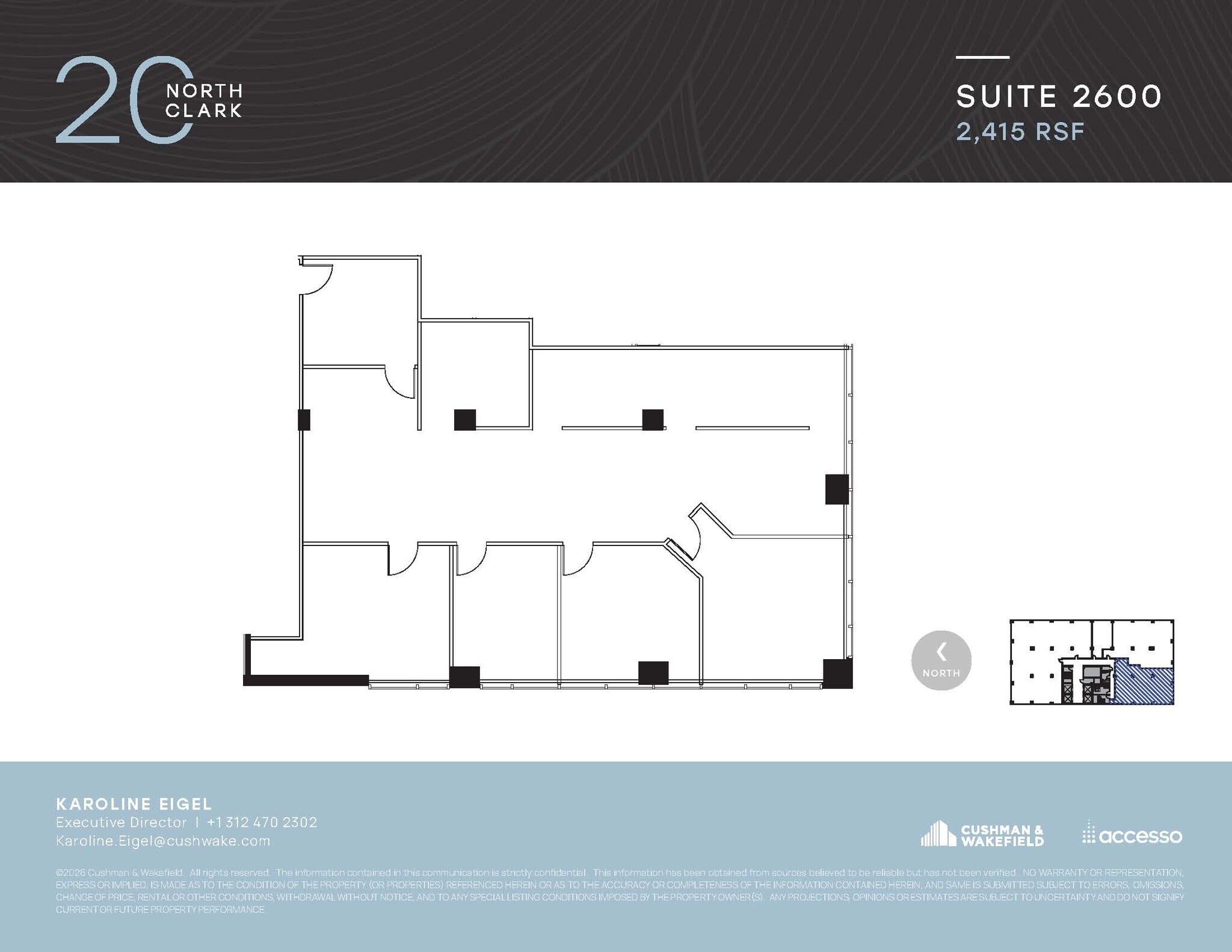 20 N Clark St, Chicago, IL à louer Plan d’étage- Image 1 de 1