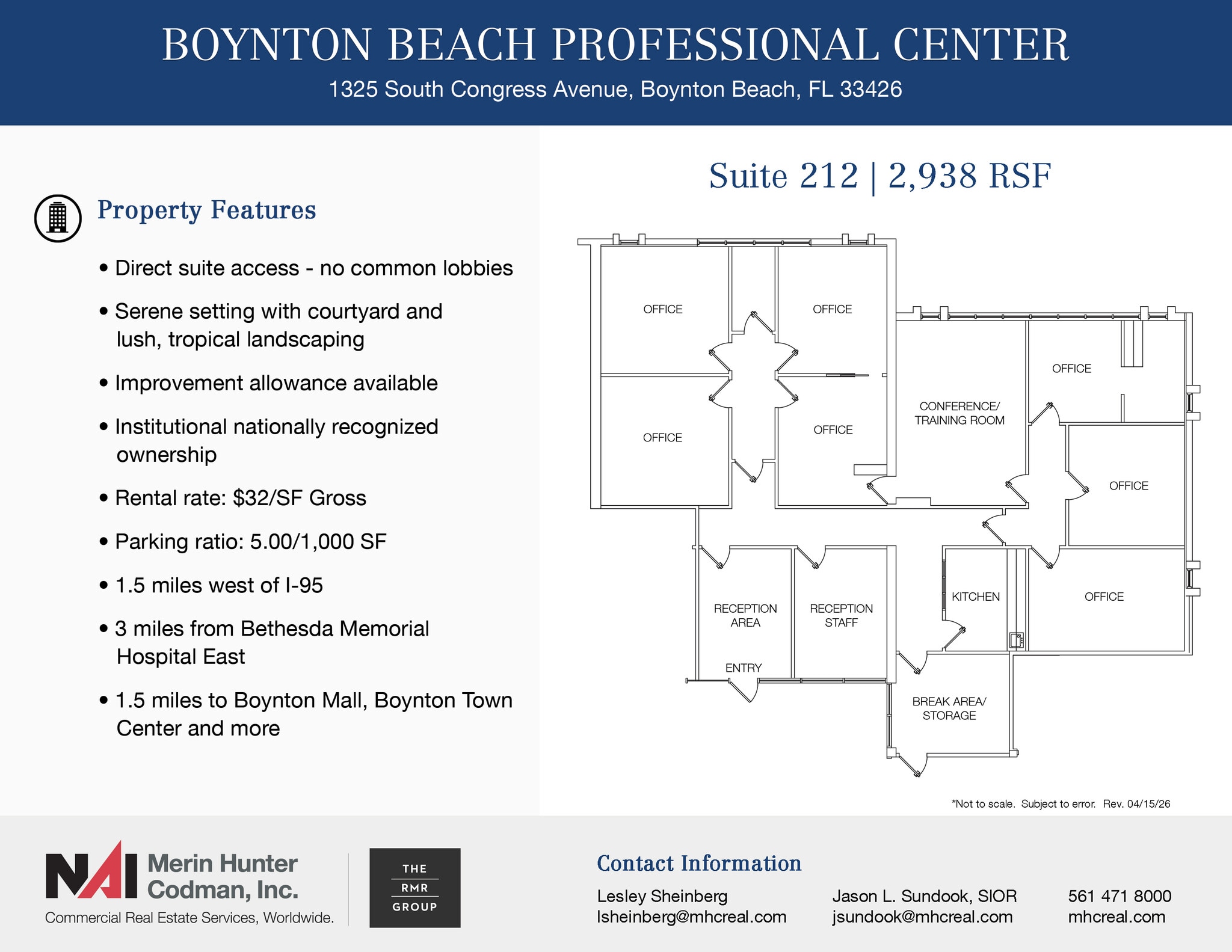 1325 S Congress Ave, Boynton Beach, FL à louer Plan d’étage- Image 1 de 9