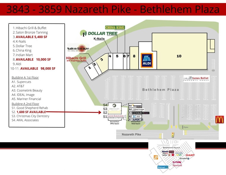 3843 Nazareth Pike, Bethlehem, PA à louer - Photo du bâtiment - Image 2 de 15