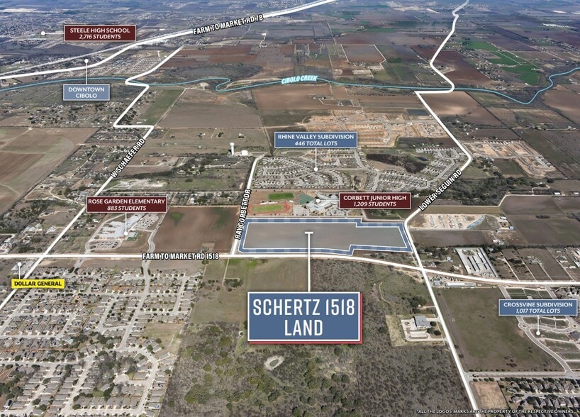FM 1518 & Lower Seguin Rd, Schertz, TX for sale - Aerial - Image 3 of 6
