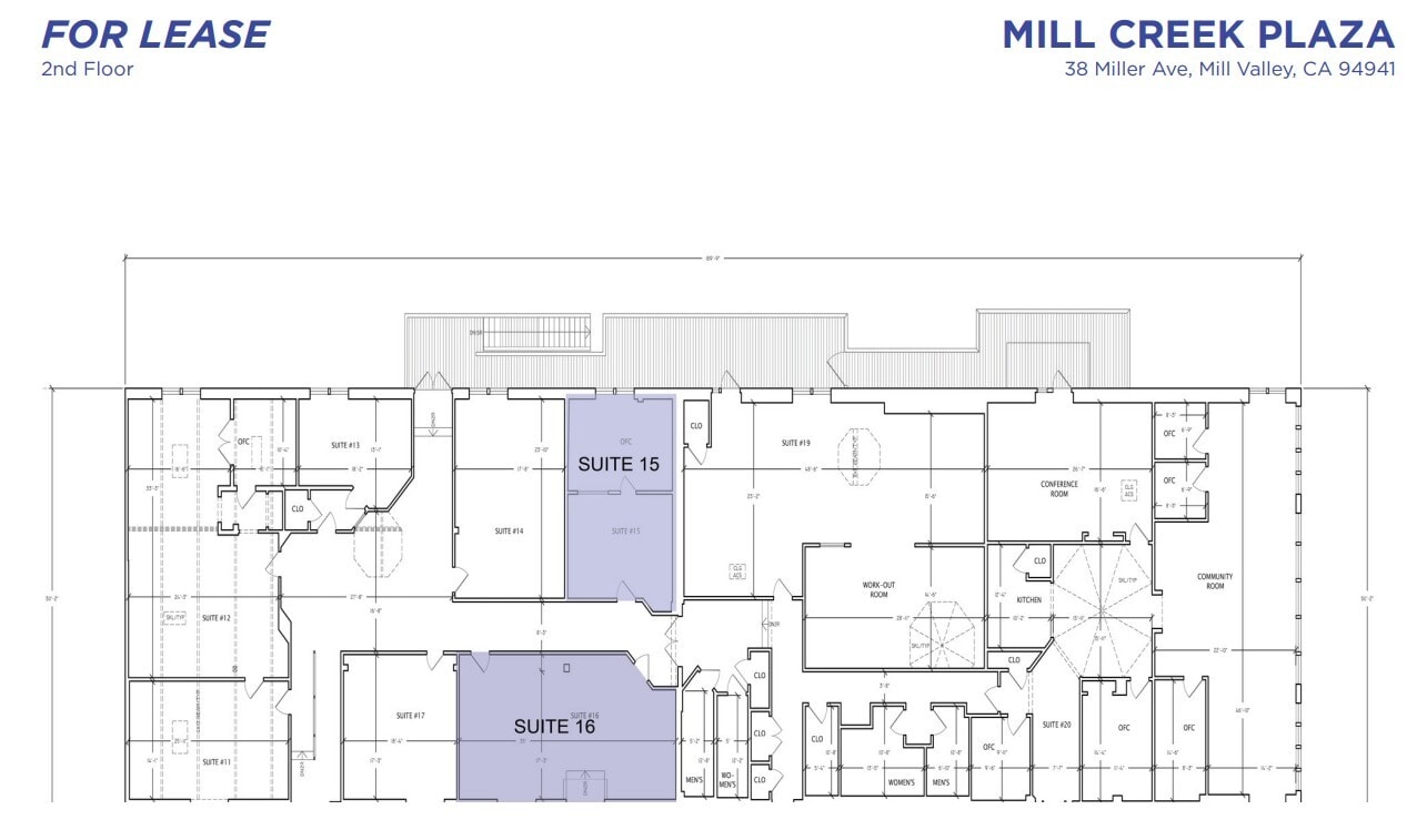 38 Miller Ave, Mill Valley, CA à louer Plan d’étage- Image 1 de 1