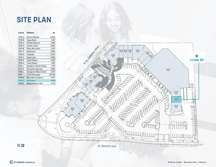 1033-1049 El Camino Real, Mountain View, CA for lease - Site Plan - Image 2 of 6