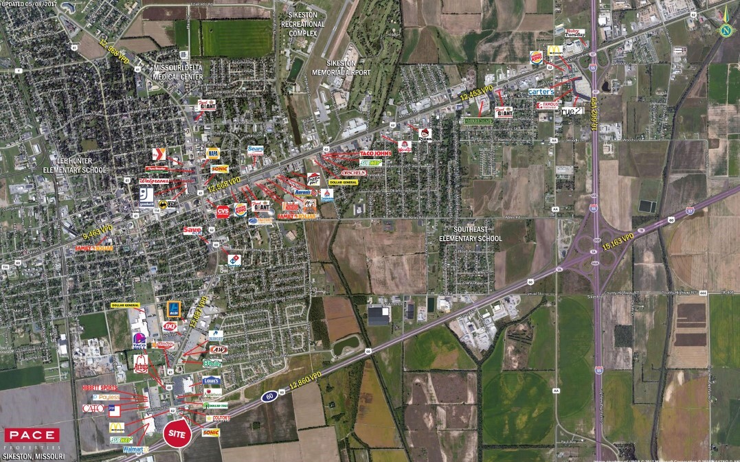 1330 Main St, Sikeston, MO for sale Aerial- Image 1 of 2