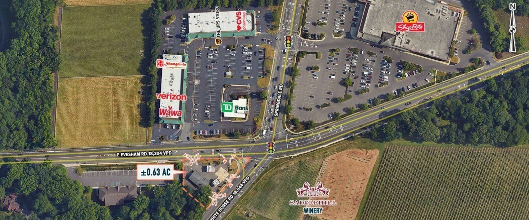 1607 E Evesham Rd, Voorhees, NJ for lease Aerial- Image 1 of 3