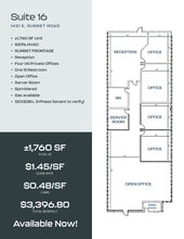1525 E Sunset Rd, Las Vegas, NV à louer Plan d’étage- Image 1 de 1
