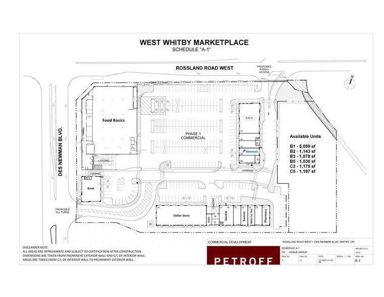 Rossland Rd W & Des Newman Blvd, Whitby, ON for lease - Building Photo - Image 2 of 2
