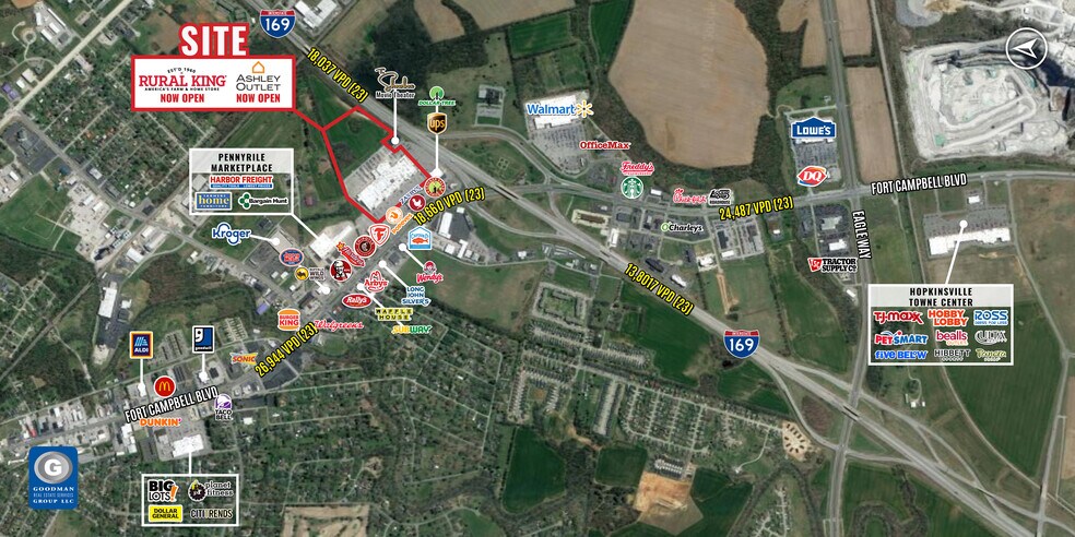 N Fort Campbell Boulevard, Hopkinsville, KY à vendre - Aérien - Image 3 de 4