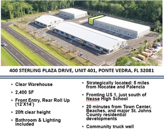Plus de détails pour 400 Sterling Plaza Dr, Ponte Vedra, FL - Industriel à vendre