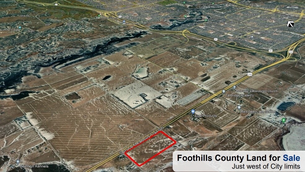 Spruce Meadows Trl SW, Calgary, AB for sale - Aerial - Image 1 of 1