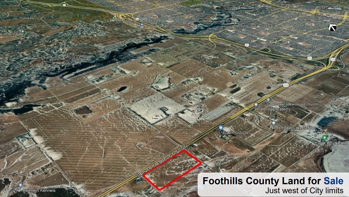 Spruce Meadows Trl SW, Calgary, AB for sale Aerial- Image 1 of 1