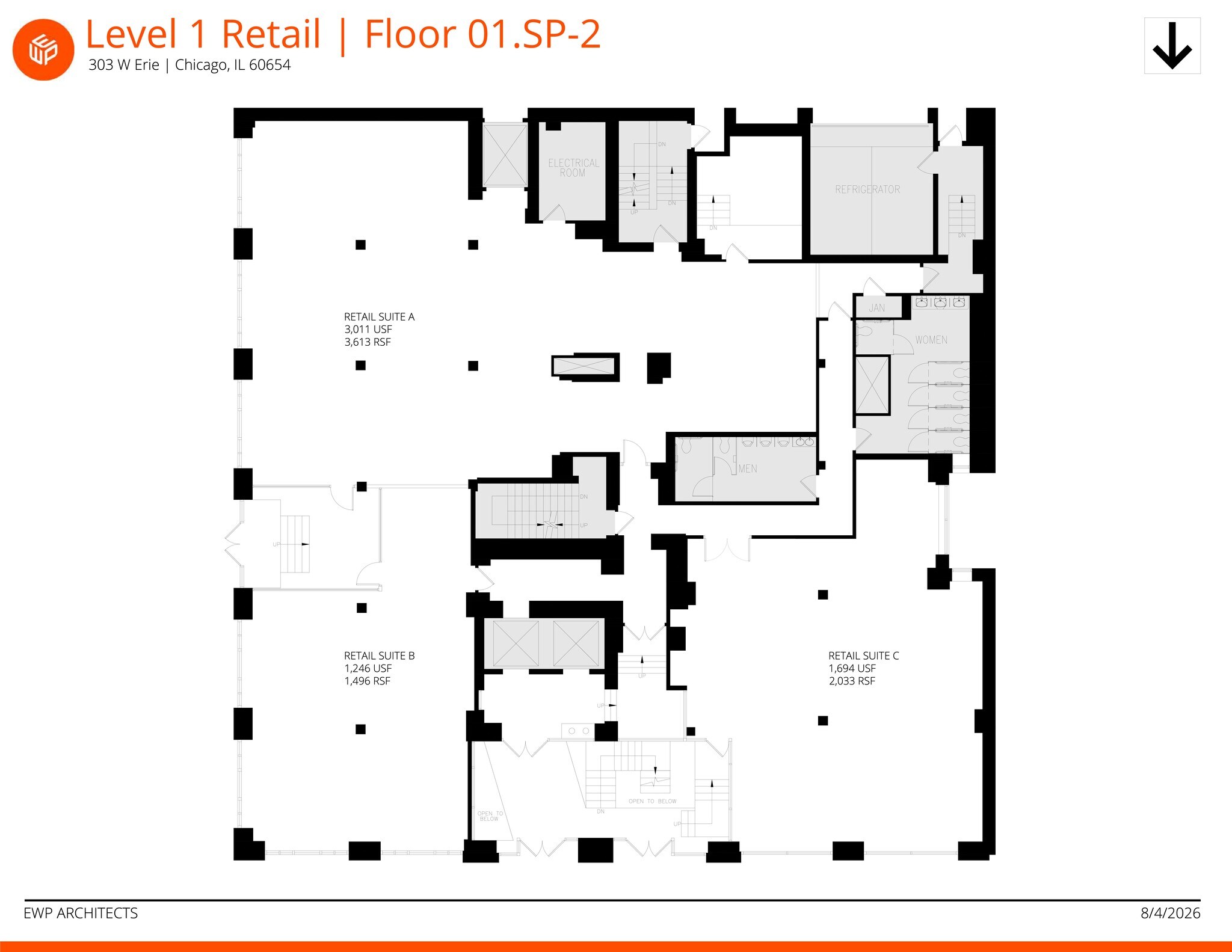 303 W Erie St, Chicago, IL à louer Plan de site- Image 1 de 5