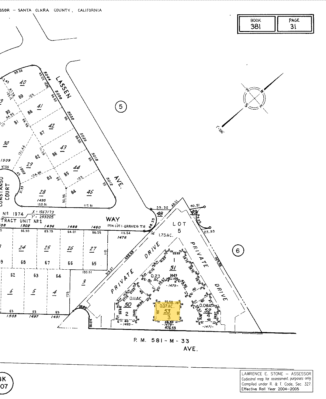 1479 Saratoga Ave, San Jose, CA à vendre Plan cadastral- Image 1 de 1