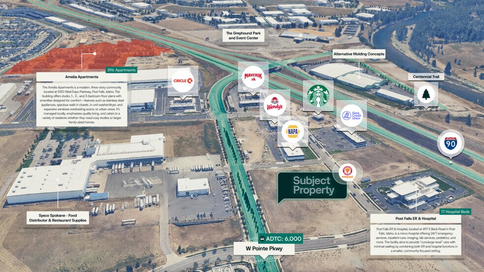 6190 W Pointe Pky, Post Falls, ID à vendre - Aérien - Image 2 de 3