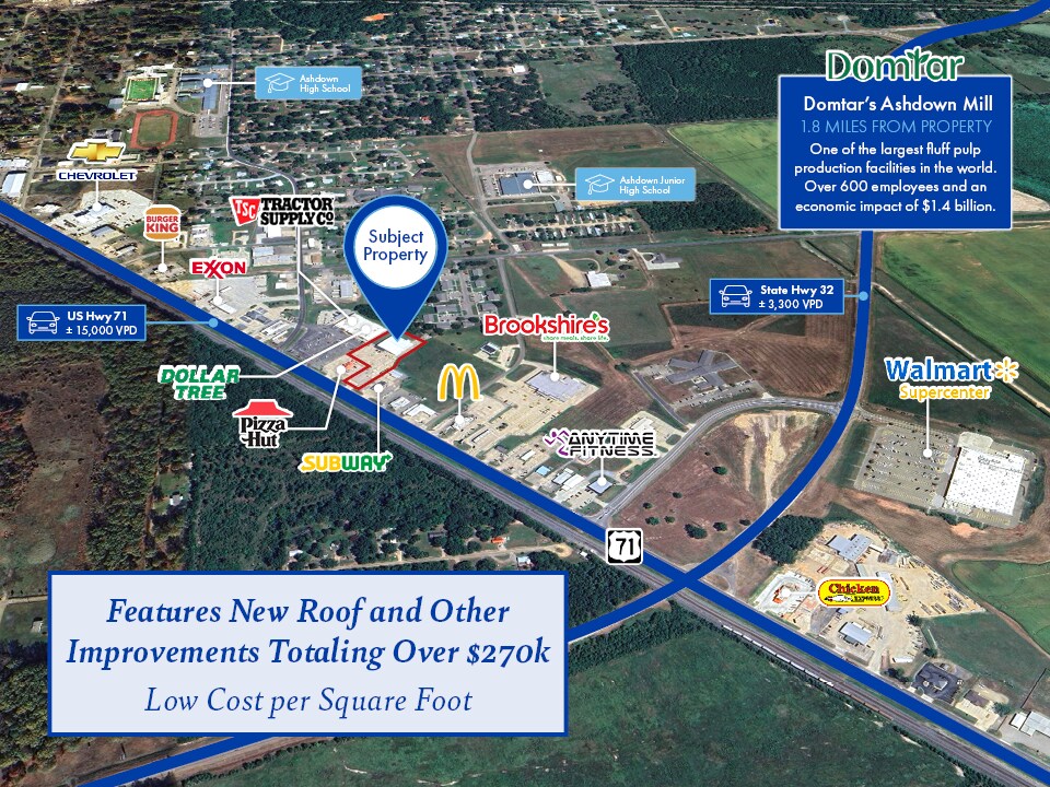 1131-1132 S Constitution Ave, Ashdown, AR à vendre Photo du bâtiment- Image 1 de 2