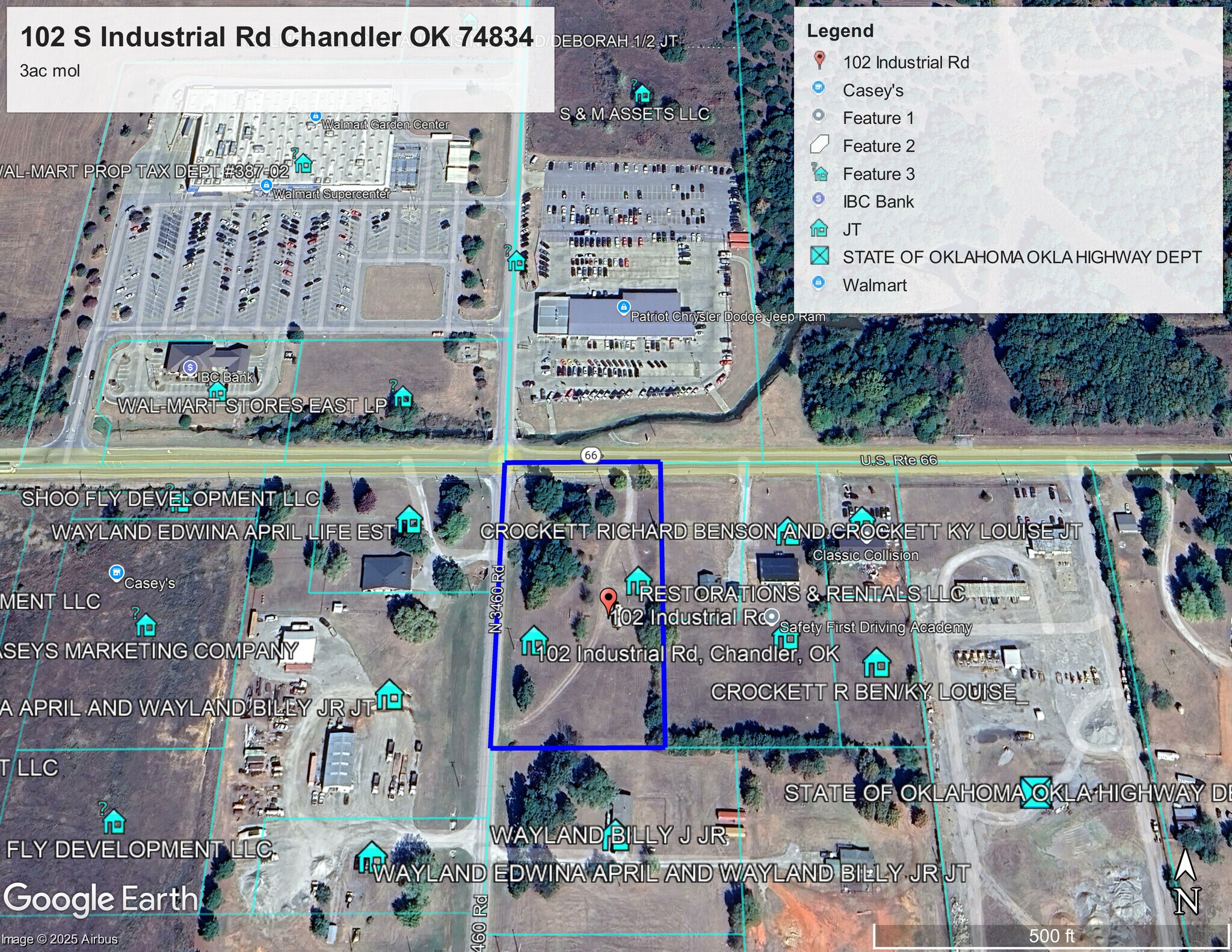 102 S Industrial Rd, Chandler, OK à vendre Aérien- Image 1 de 1