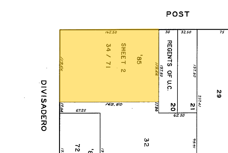 2299 Post St, San Francisco, CA à vendre - Plan cadastral - Image 2 de 12