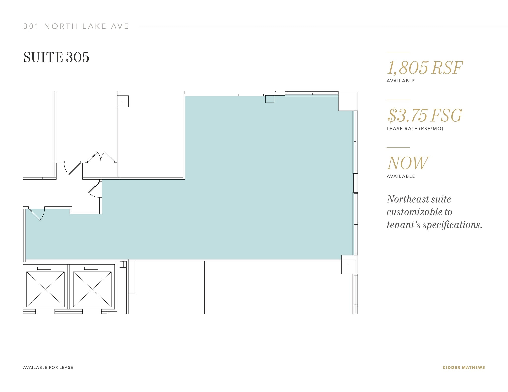 301 N Lake Ave, Pasadena, CA for lease Floor Plan- Image 1 of 1