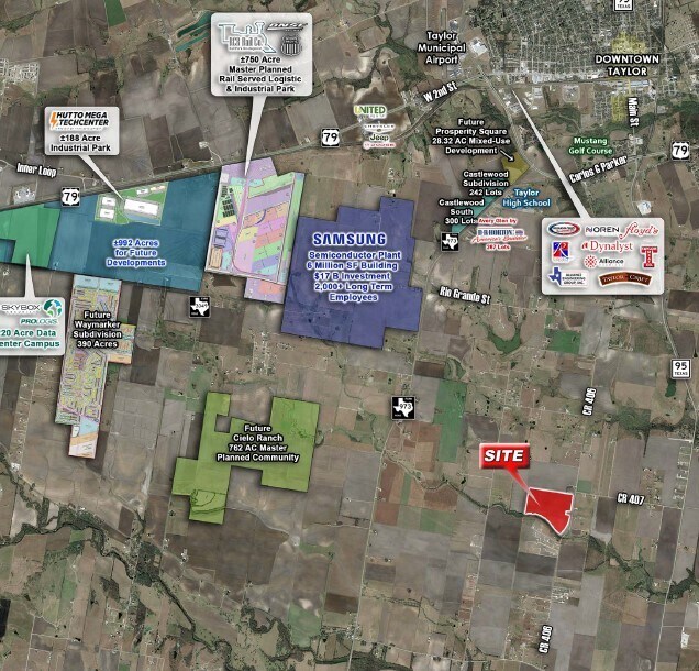 County Road 406, Taylor, TX à vendre Aérien- Image 1 de 2