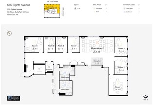 535 Eighth Ave, New York, NY à louer Plan d  tage- Image 1 de 4