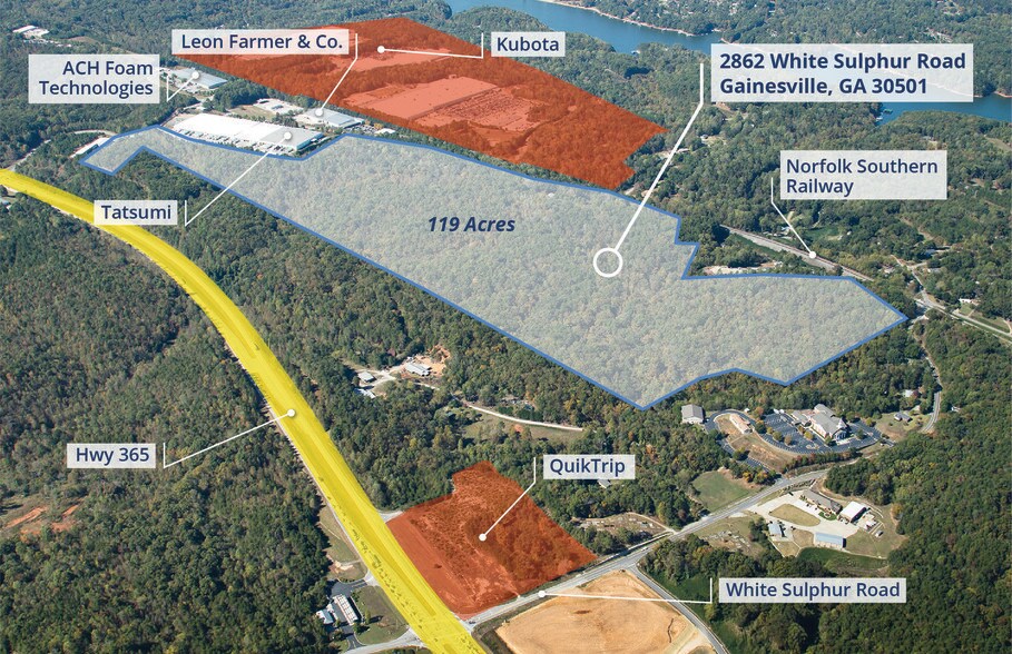 2862 White Sulphur Rd, Gainesville, GA à vendre - Aérien - Image 2 de 4