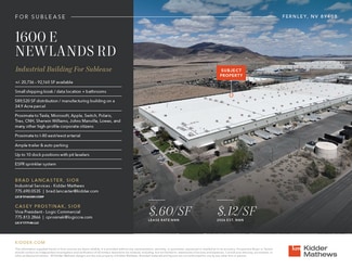 More details for 1600 E Newlands Dr, Fernley, NV - Industrial for Lease