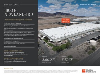 Plus de détails pour 1600 E Newlands Dr, Fernley, NV - Industriel à louer
