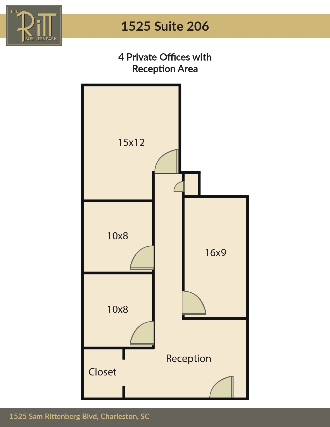 1525 Sam Rittenberg Blvd, Charleston, SC à louer Plan d’étage- Image 1 de 15