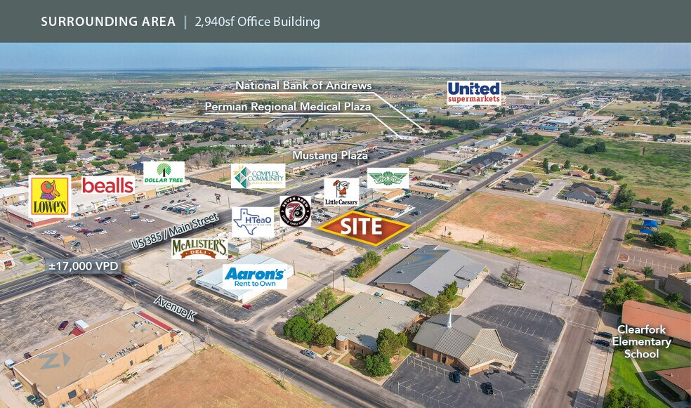 103 NE Avenue L, Andrews, TX à vendre - Aérien - Image 3 de 10