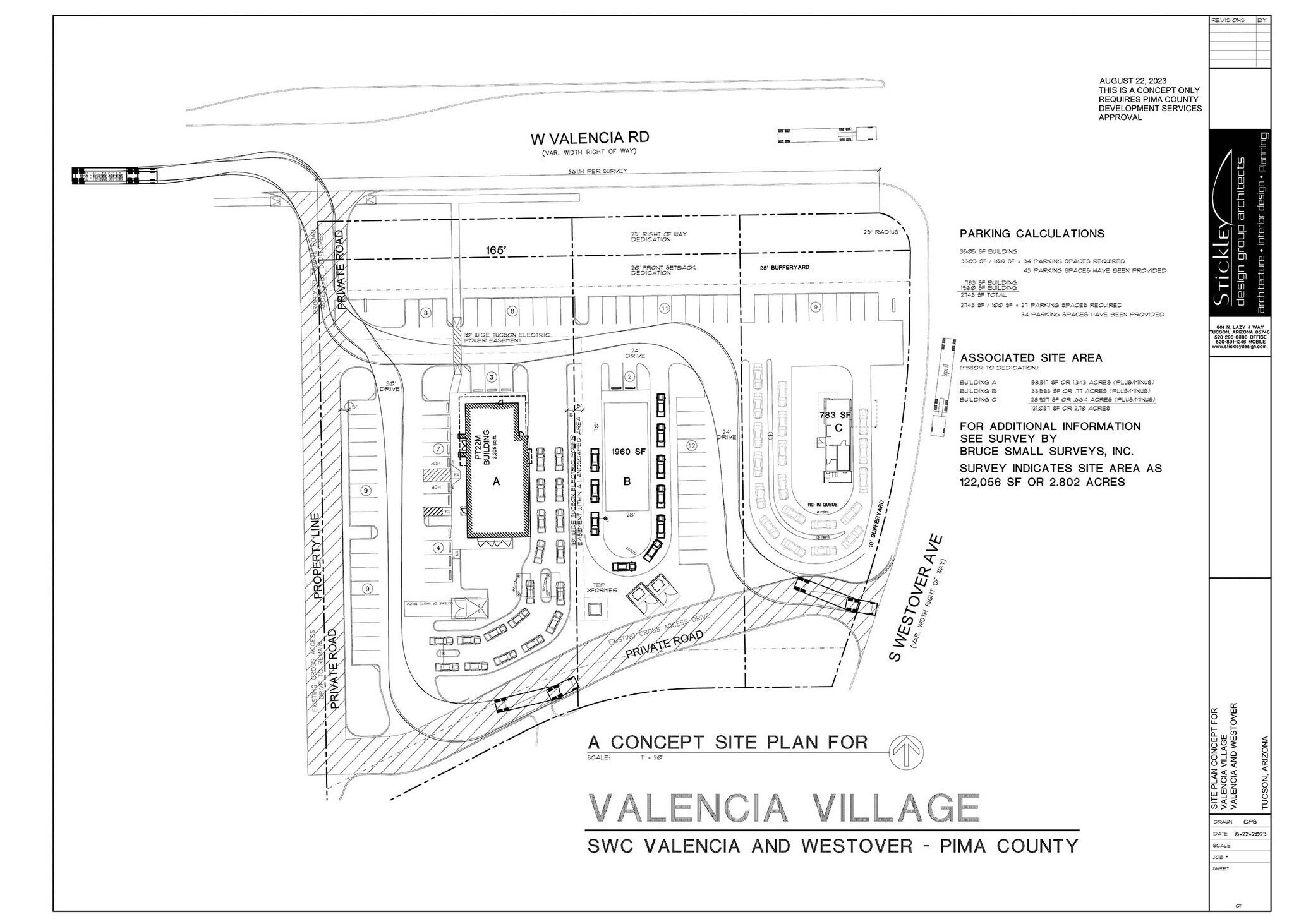 6500 S Westover Ave, Tucson, AZ à louer Plan de site- Image 1 de 7