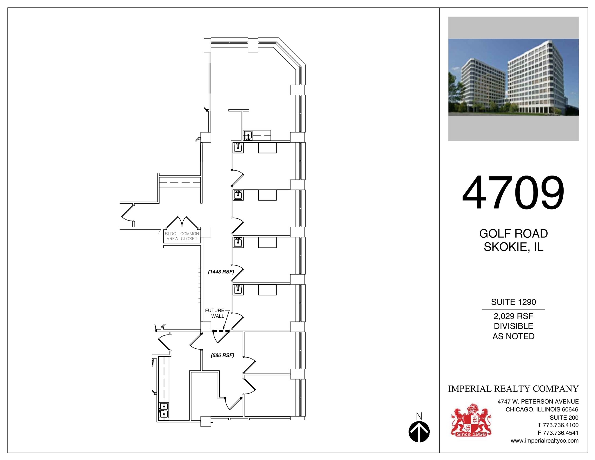 4709-4711 Golf Rd, Skokie, IL à louer Plan de site- Image 1 de 1