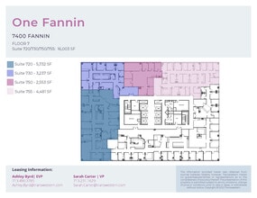 7400 Fannin St, Houston, TX à louer Plan d’étage- Image 1 de 2