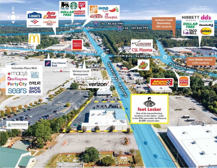 7005 Two Notch Rd, Columbia, SC à vendre - Photo du bâtiment - Image 2 de 6