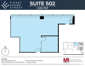 11 E Adams St, Chicago, IL à louer Plan d’étage- Image 1 de 7